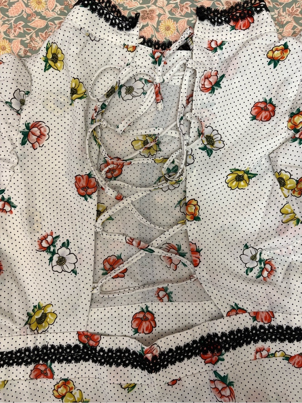 Floral Polka Dot Dress - Picture 8 of 8
